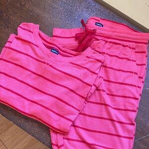 GAP Vibrant Pink Striped Pajama Set